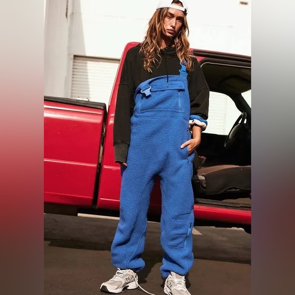 SALE TODAY🔥 FP MOVEMENT Hit The Slopes Salopette Jumpsuit Swim Club Blue NWT - Picture 4 of 16